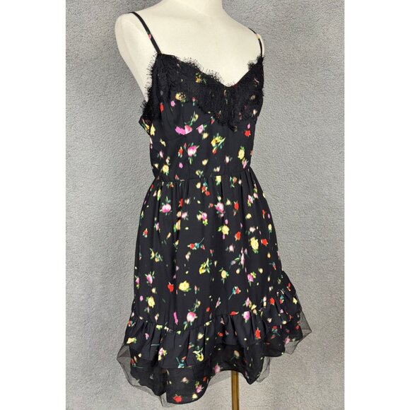 Steve Madden Women's Yasmina V-Neck Lace-Trim Dress Multicolor Size XL NWT's. - Picture 4 of 8